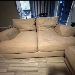 Beige Couch And Loveseat