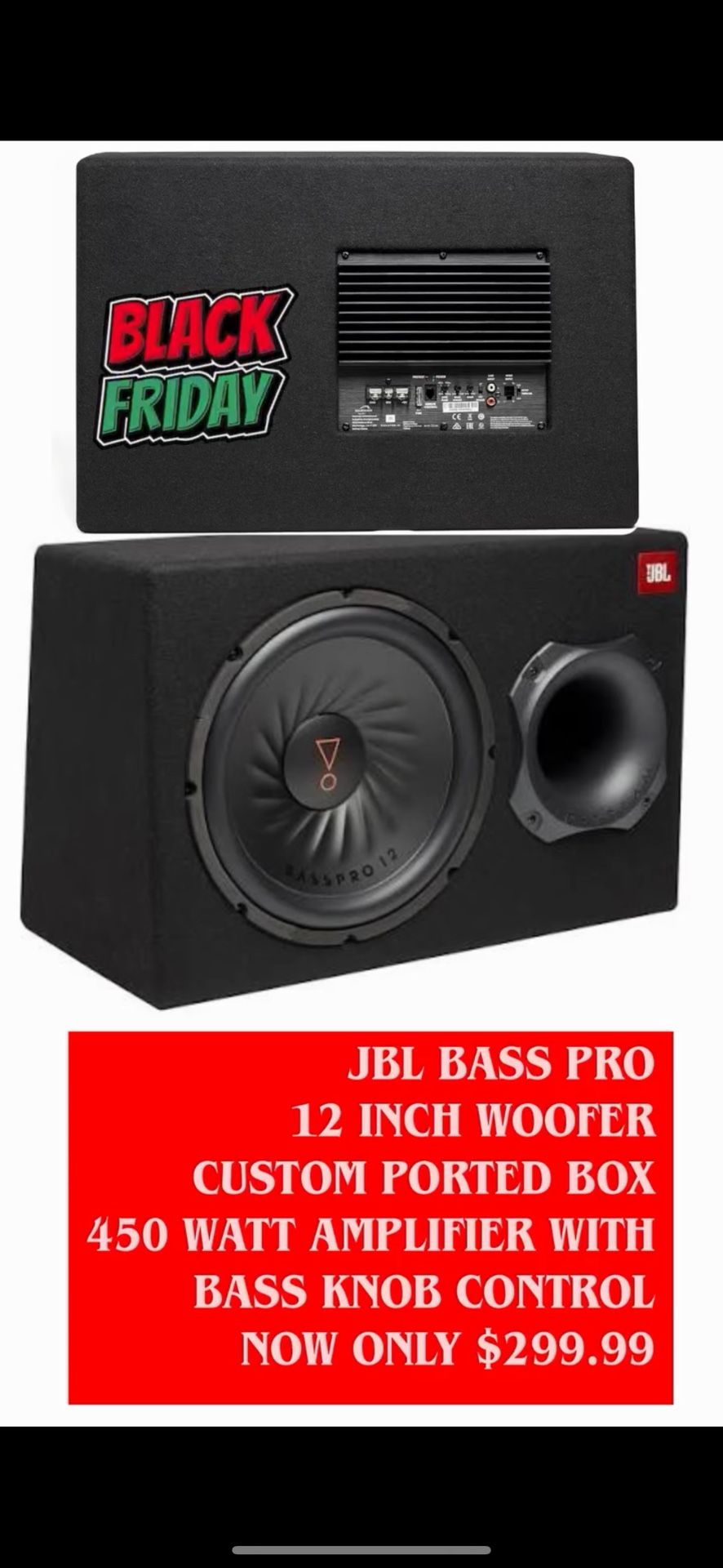 JBL 12” Bass Pro Built In Amp