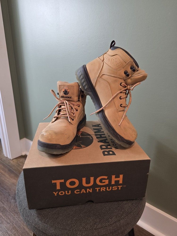 Brahma Women's Combustion 6" Steel Toe Work Boots 9,5 sz
