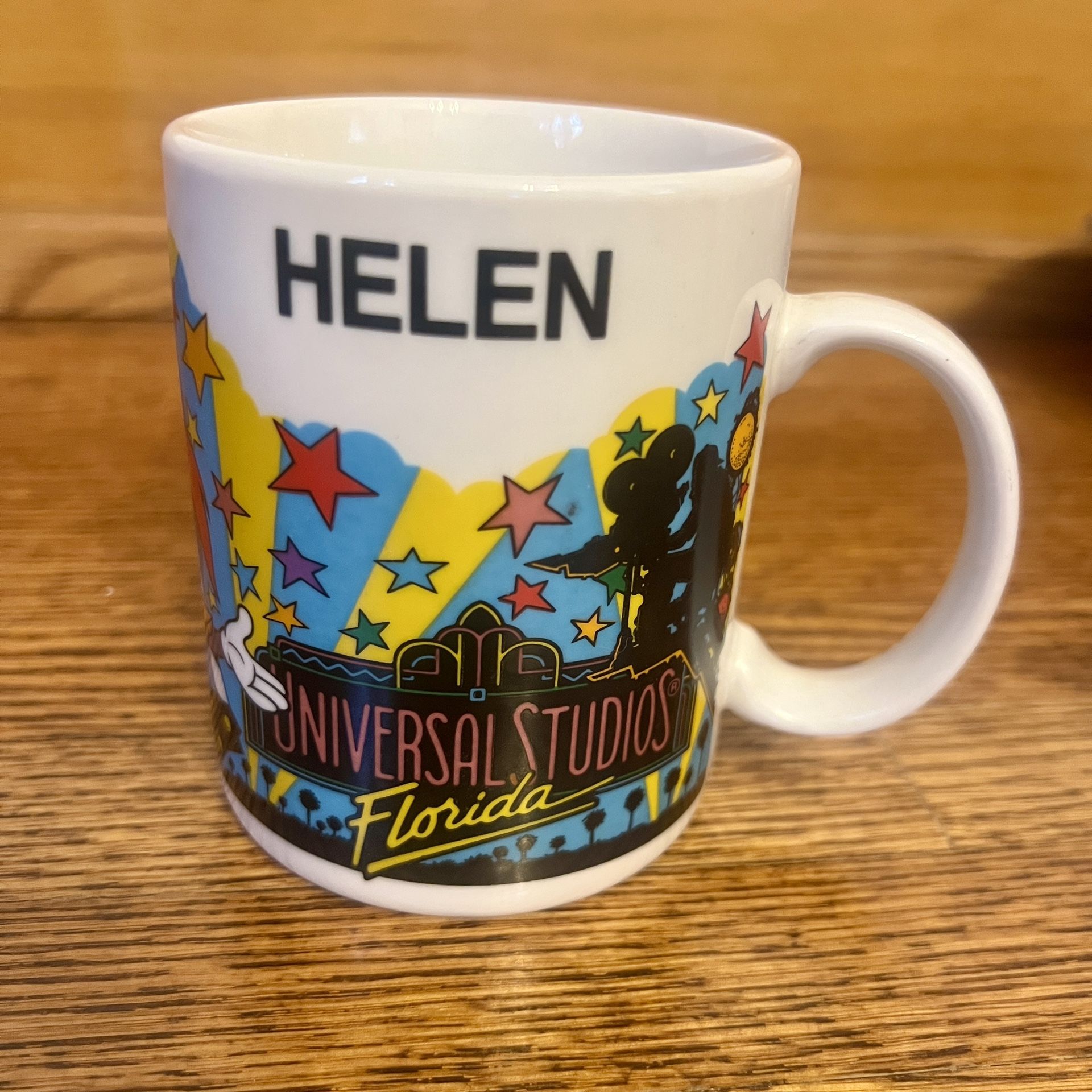 Universal Studios Florida 1989 Coffee Mug King Kong Personalized Helen - Woody Woodpecker, Jaws