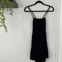 Black Mini Linen Dress