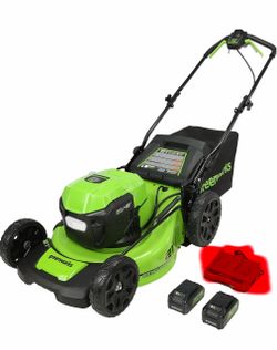 Greenworks 48V (24V x 2) 21in Self-Propelled Lawn Mower, Battery Kit