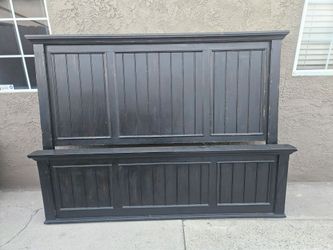 King size bed frame headboard and footboard.