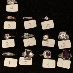 Multiple Style Gorgeous Rings Size 5& 6’s For $10-$16