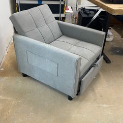 Grey Reclining Chair With Pull Out 