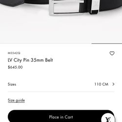 Official Louis Vuitton Belt 