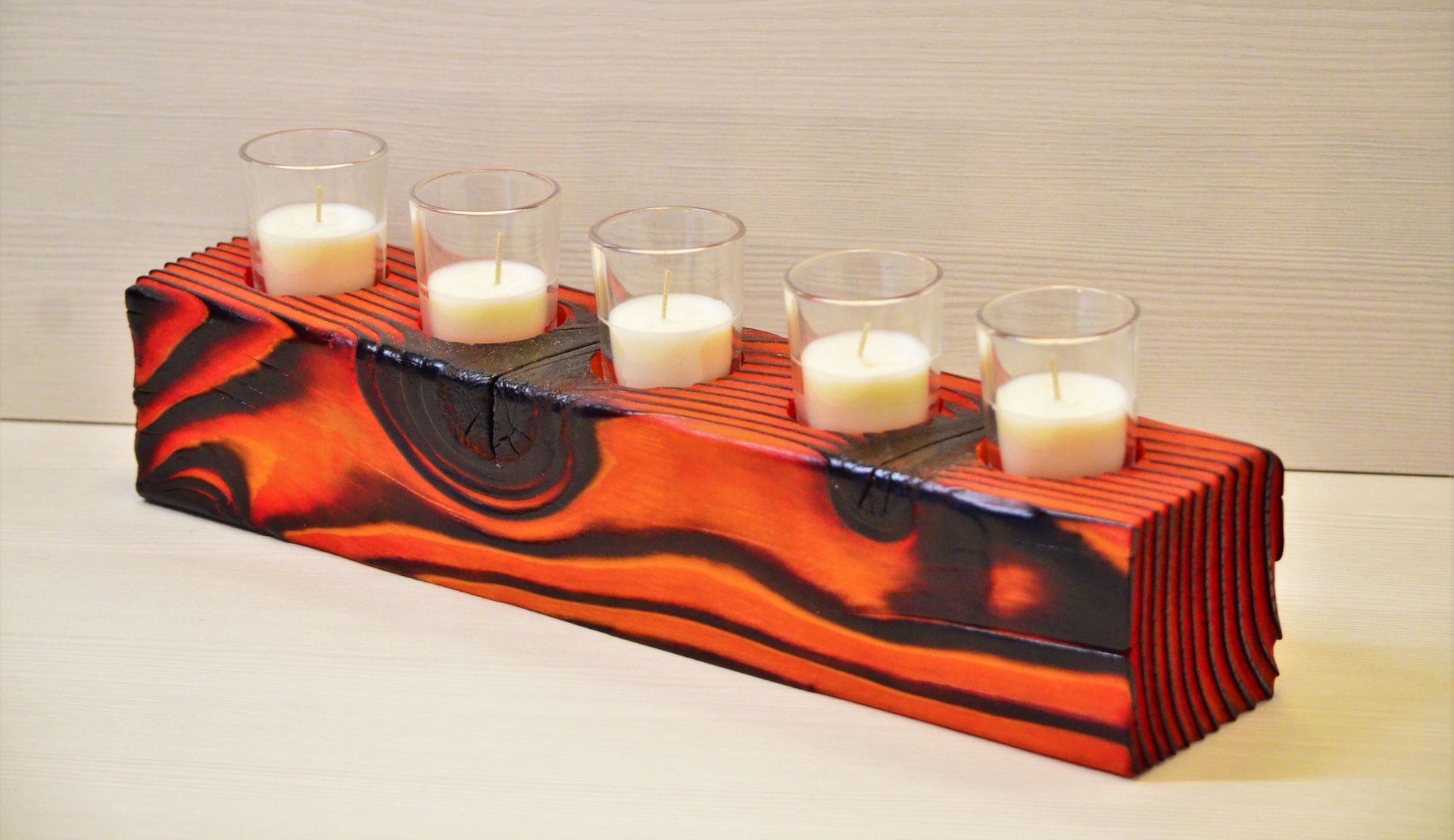 Shou Sugi Ban Votive Candle Holder
