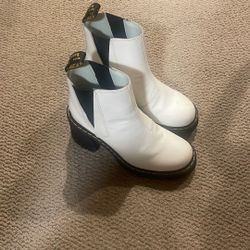White Doc Marten Boots Size 7
