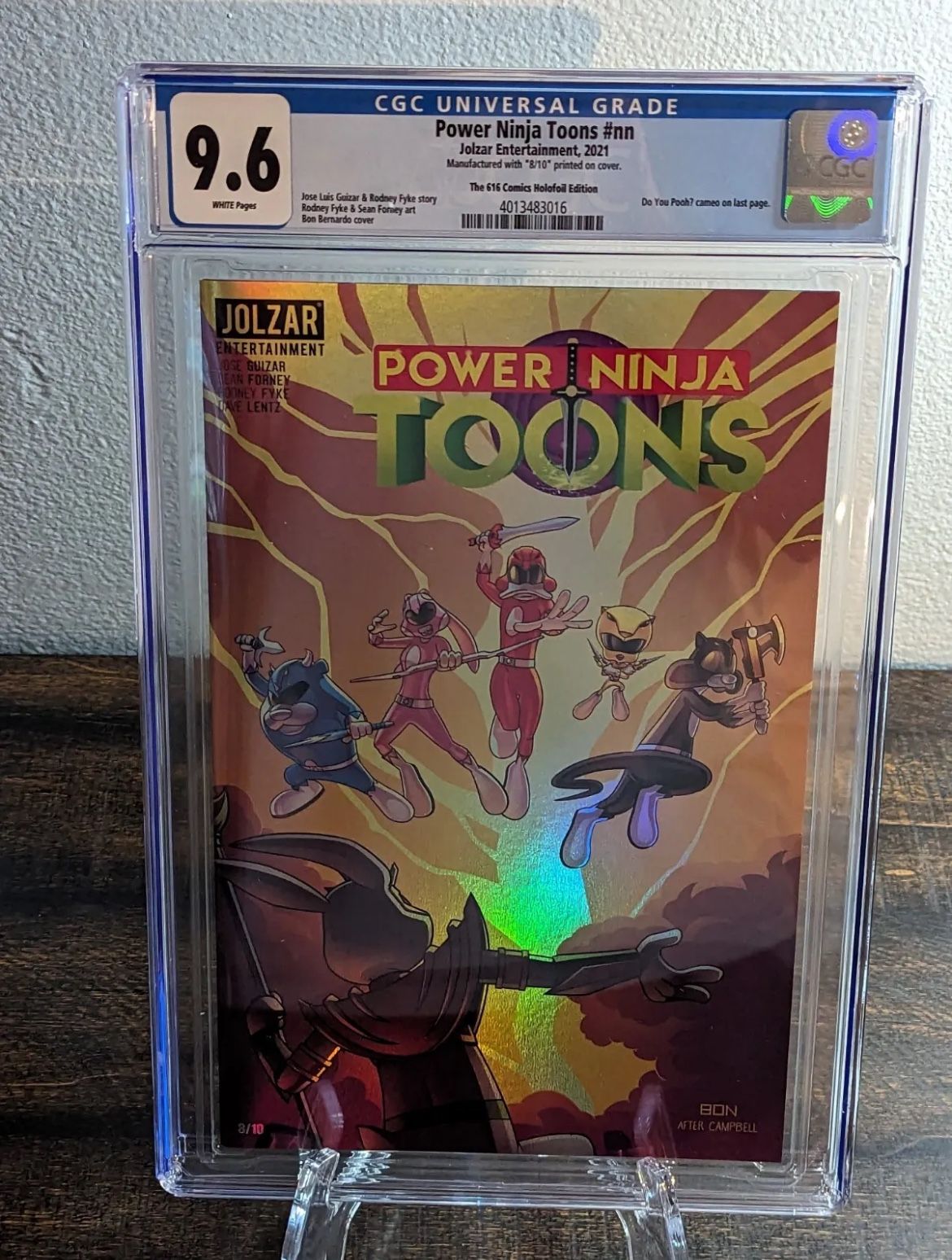 Rare Power Ninja Toons Holo #8 Of 10 Variant CGC Graded Comic Book
