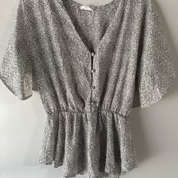 Black And White Blouse 