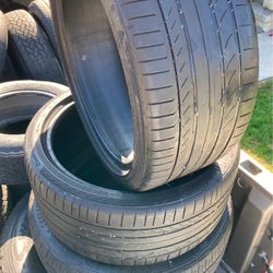 I got two tires in good condition they have about 40% left to 50% that these are sports Tires MOE size number 255/35/19