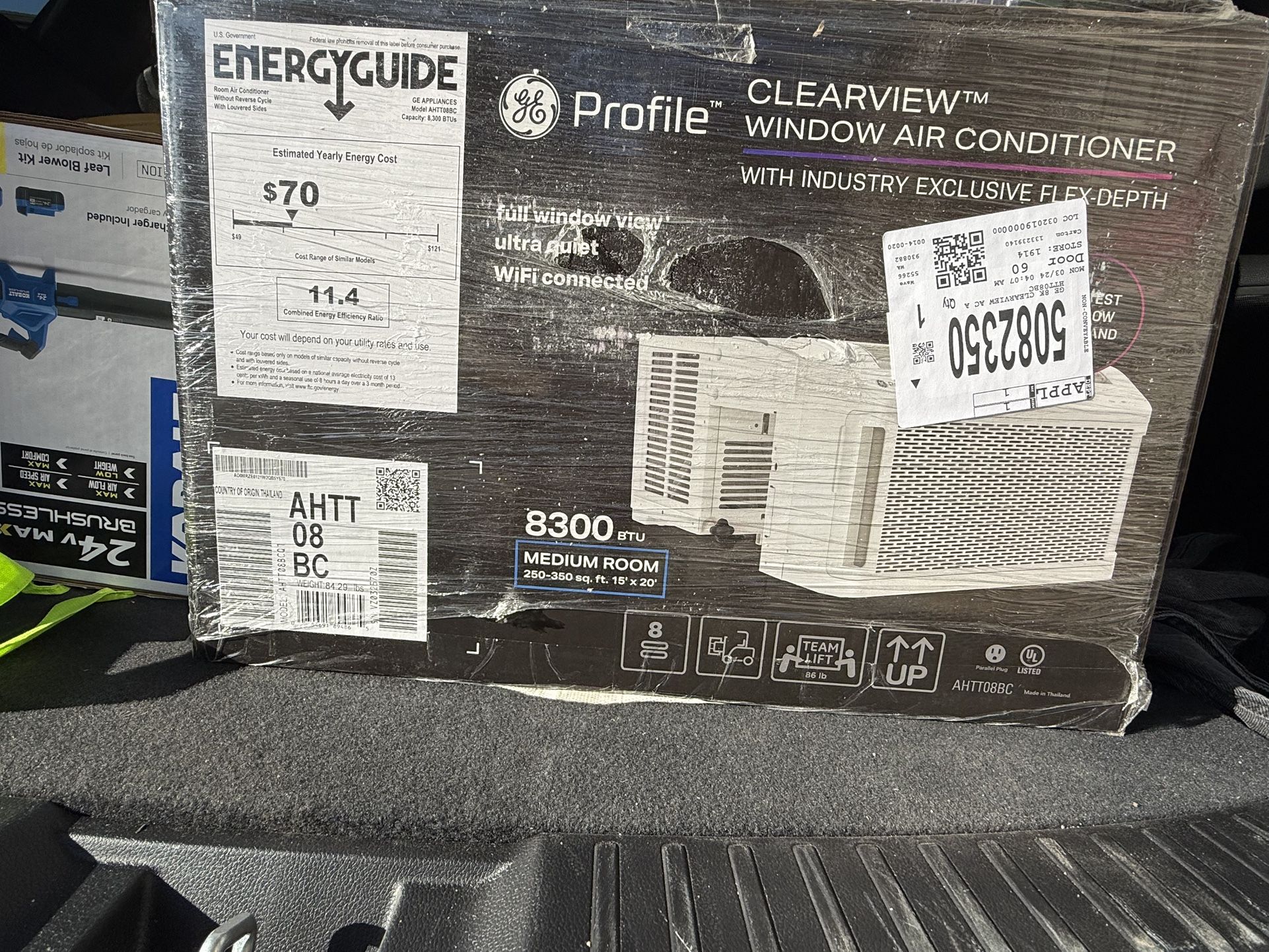 Brand New In The Box Window AC. GE, 8300 BTU, Ultra Quiet.