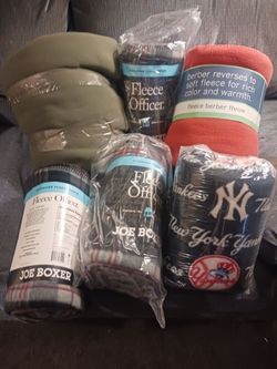 Six new fleece throws.