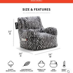 Big Joe Bean Bag Chair With Refill