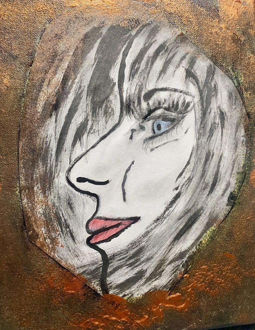 Lady Of Light 8x10 Mixed Media Painting