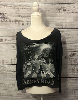The Beatles Black Abbey Road Women's Top size small 