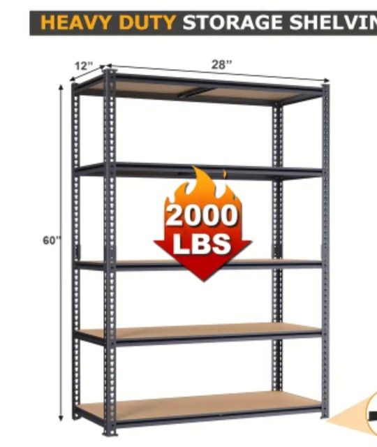 Heavy Duty Shelve Organizer Metal Shelving Unit
