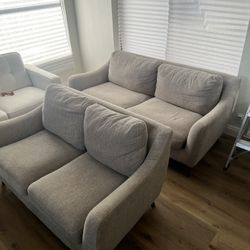 2 Grey Couches 