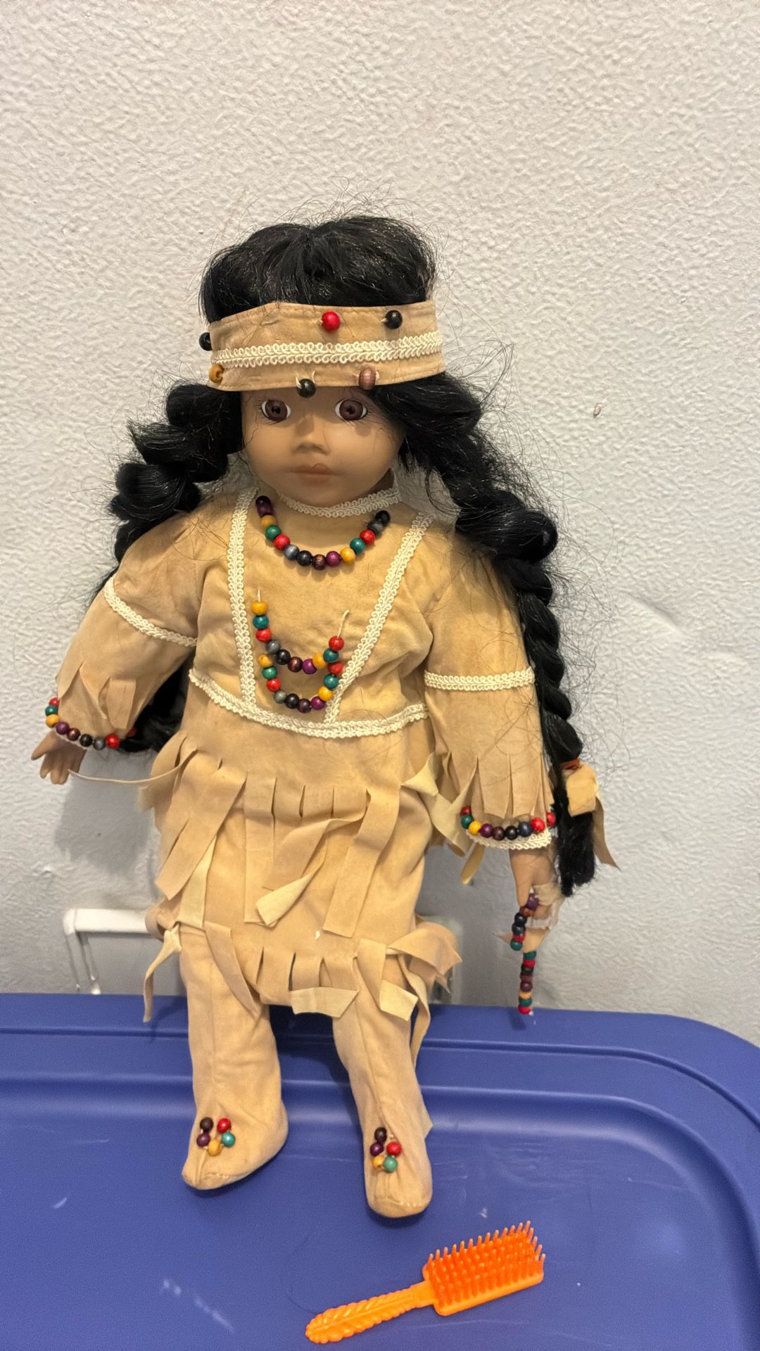 Native American Porcelain Doll