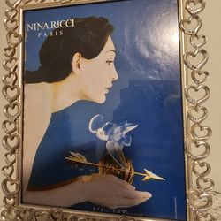 $15.00 - Stunning Picture Frame,  Hearts with Rhinestones Accents Around Frame!  8x10 Size!  Perfect For Valentine Gift Idea!!