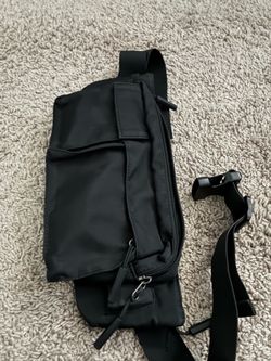 Black Nylon Sling  Bag/ Fanny pack