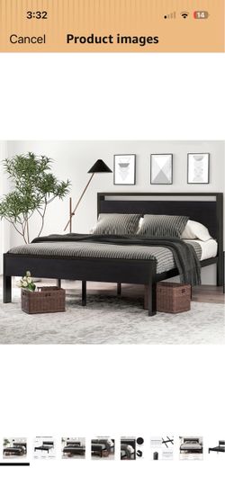 New in  box queen, size platform, bedframe
