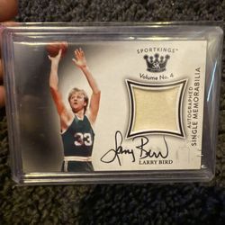 Larry Bird Sportskings Auto/Patch Card 