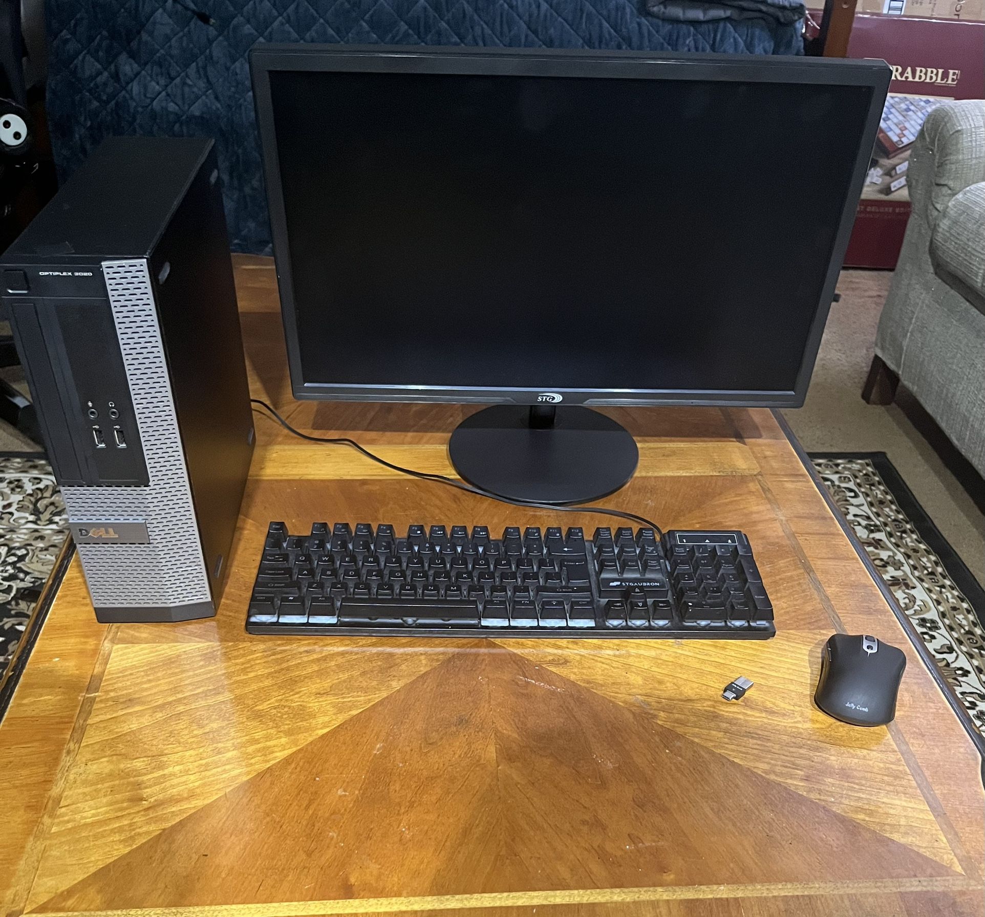 Dell Desktop PC + Monitor, Keyboard, And Wireless Mouse – 16GB RAM, 2TB HDD, Windows 10