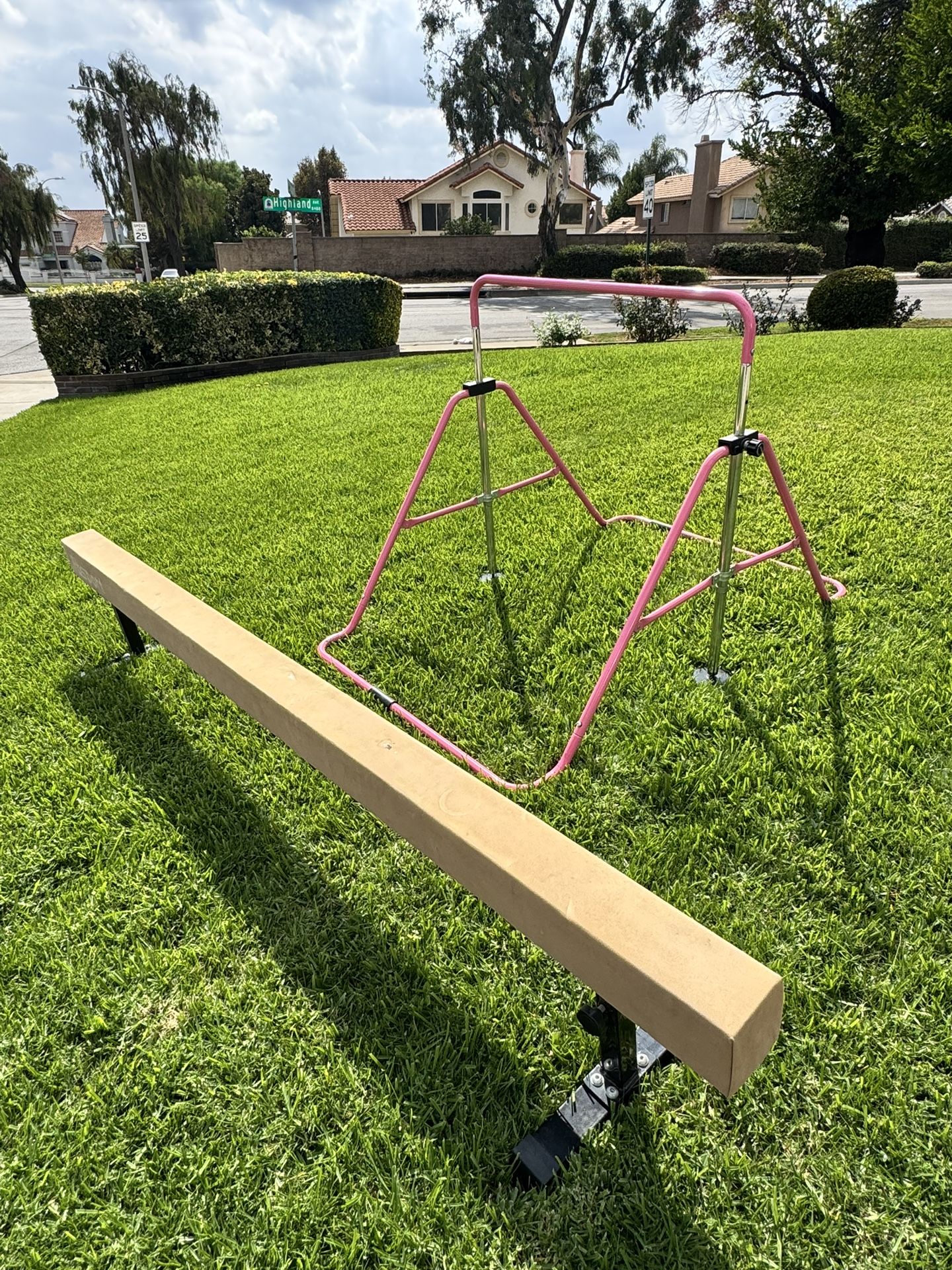 Gymnastics Equipment. Bar And 8ft Balance Beam. 