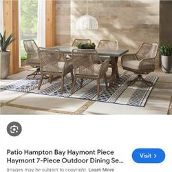 BRAND NEW  Hamton Bay Haymont Outdoor Table AND Chairs