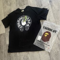 Chrome heart X Bape shirt