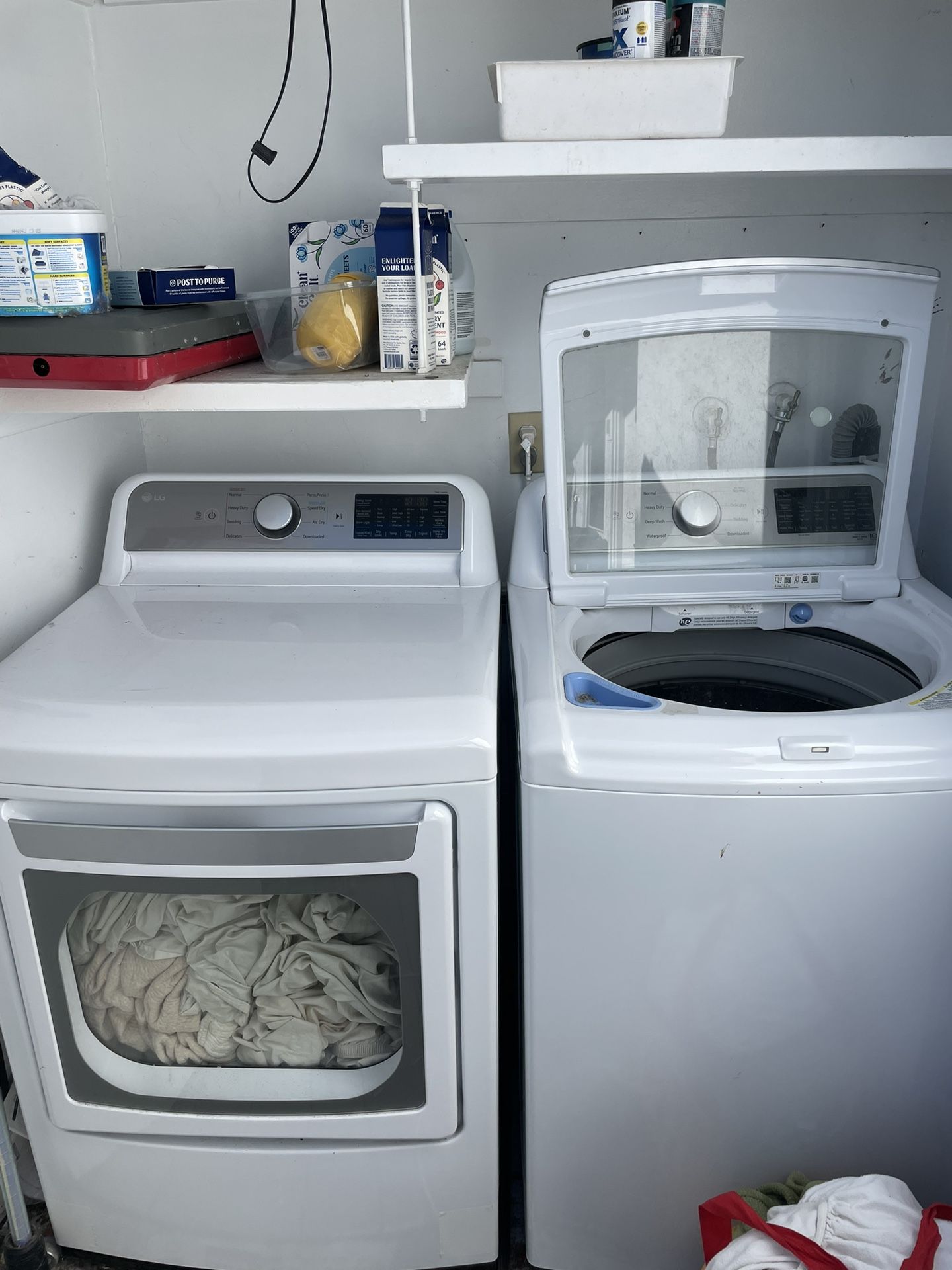 LG 5.5 cu.ft. Top Load Washer with TurboWash and 7.3 cu.ft. Electric Drier with Easy load
