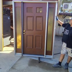 Puerta Exterior De Metal  79 De Alto Por 61 De Ancho  Solo La Puerta  35y Medio 