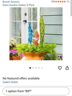 Glass Garden Stakes 3-Pack
