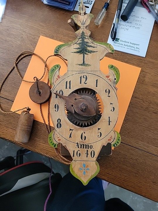 Anno Antique Wodden Clock Made In Germany 