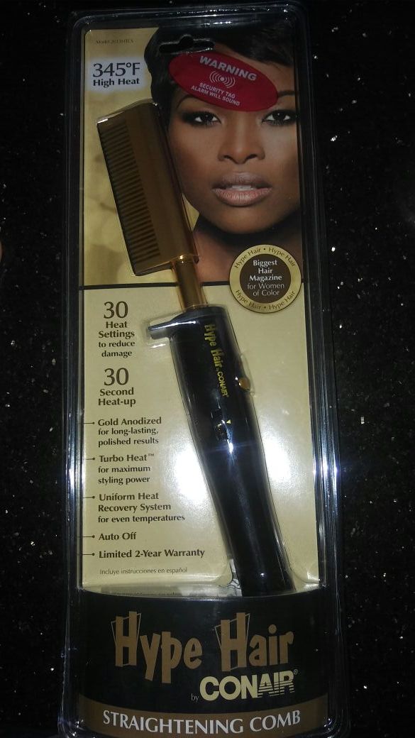 Conair hype top hair straightening comb