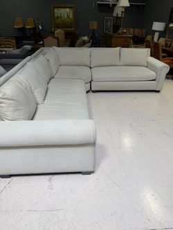 Custom Nailhead Sectional Sofa