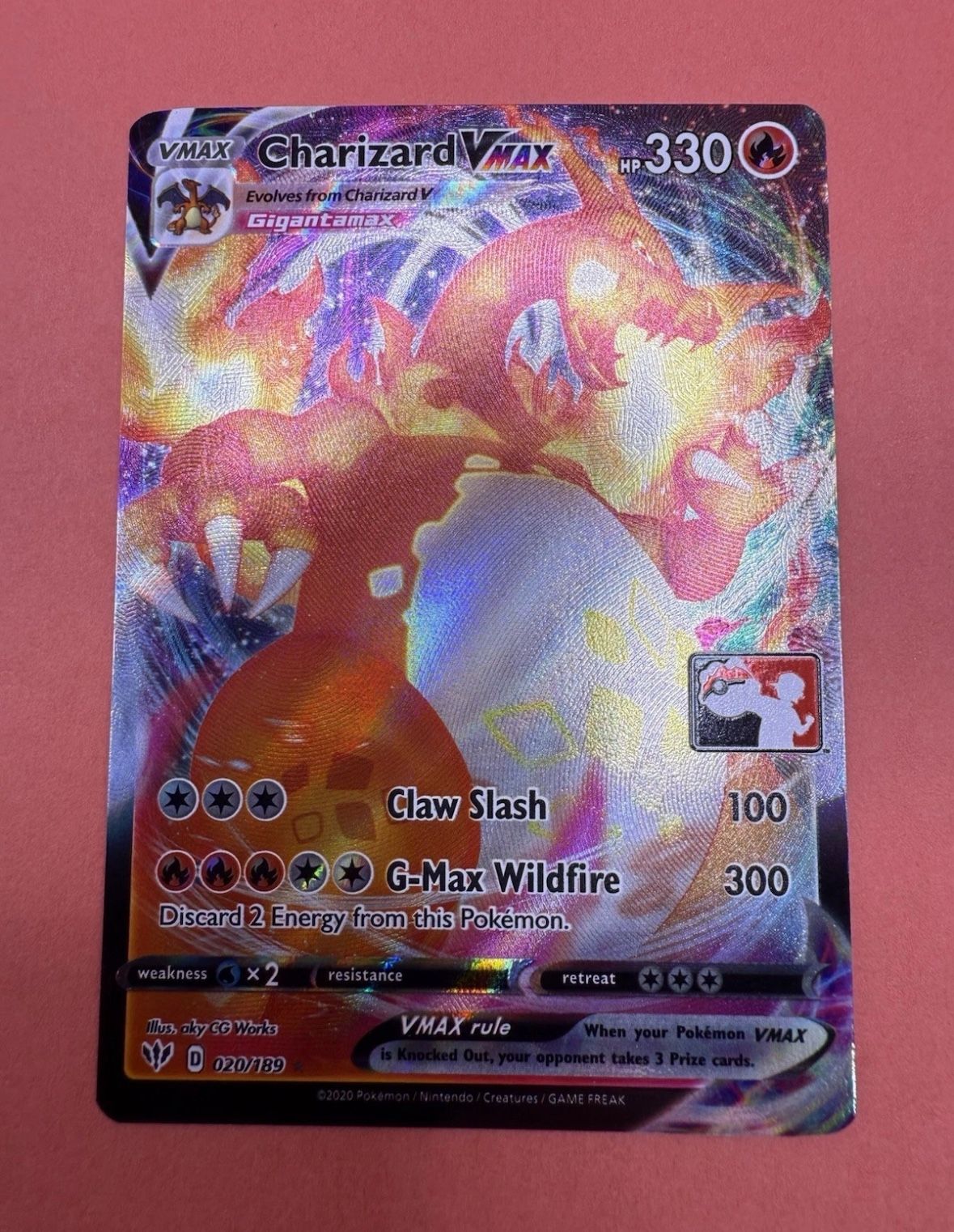 Charizard VMAX 020/189 Prize Pack Series Cards Holo LP/NM Pokémon TCG