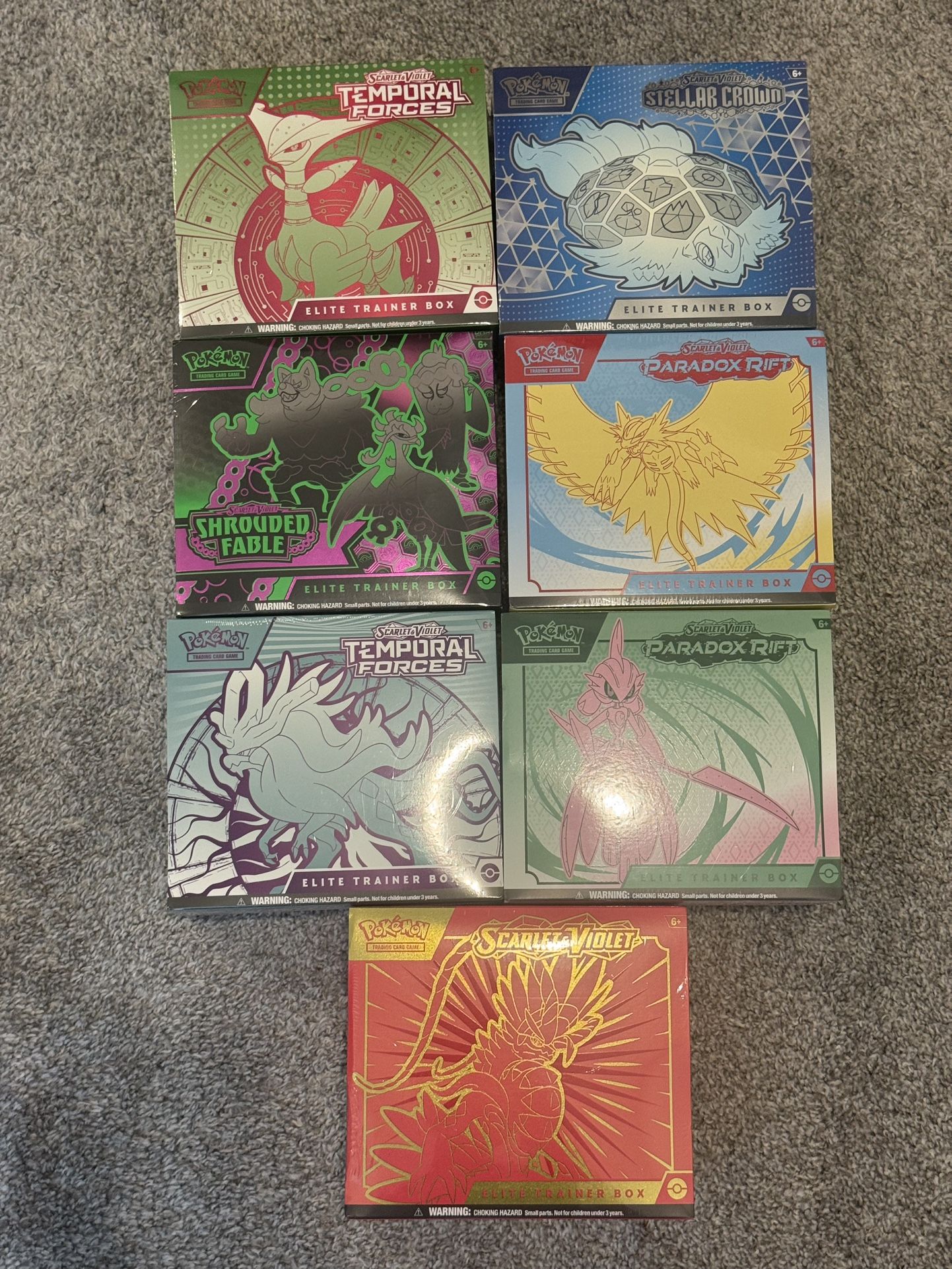 Scarlet & Violet ETBs Pokemon Shrouded Stellar Paradox Temporal