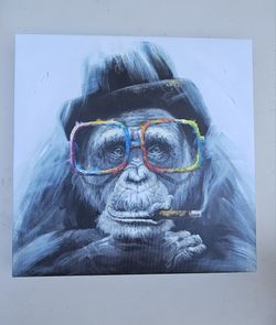 Smoking Gorilla Canvas 