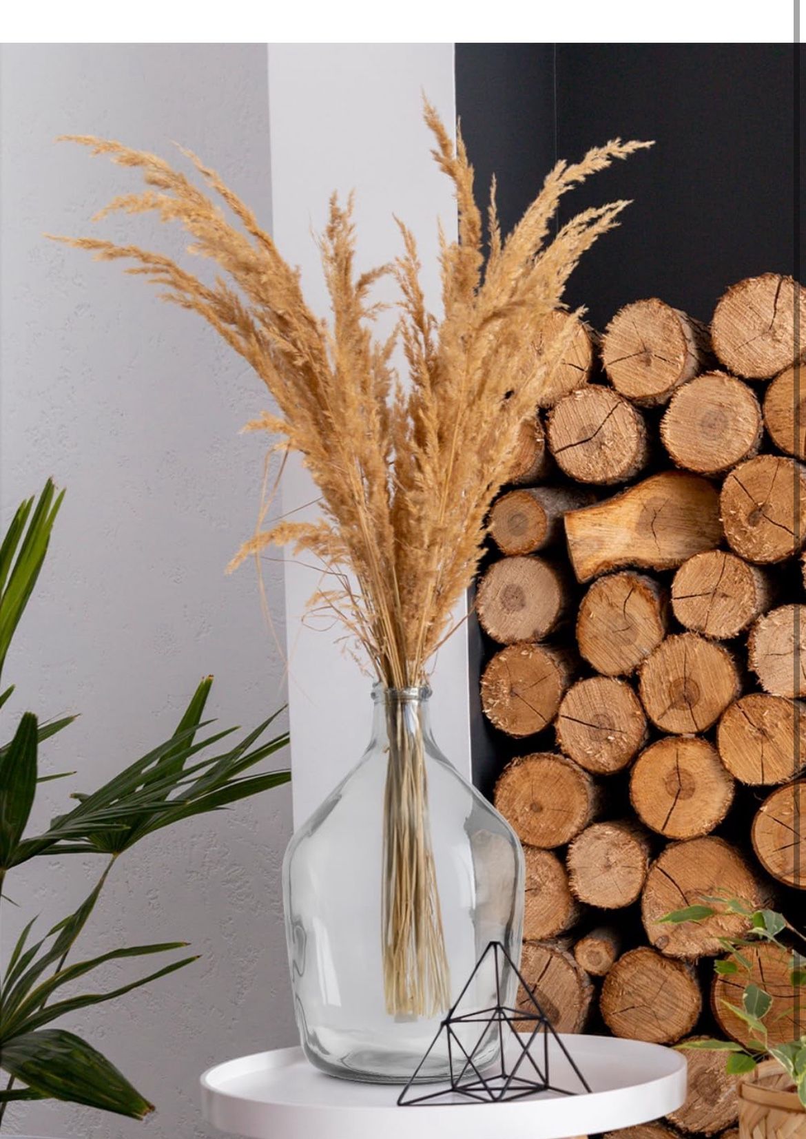 Serene Spaces Living Clear/Brown Tall Vase, Bottle Glass Vase, Elegant Home Decor for Fresh or Dried Flowers, Perfect for Living Rooms, Dining Areas,