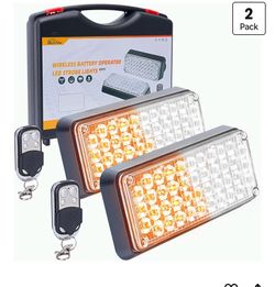 Wireless battery Led strobe lights 2 Pcs