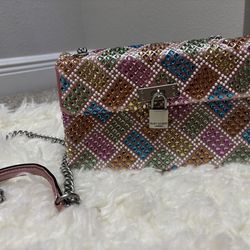 Kurt Geiger Crystal Embellished Crossbody Bag – Statement Piece