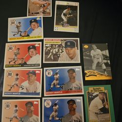 11 Cards Mickey Mantle 