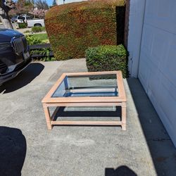 Square Coffee Table Glass Top