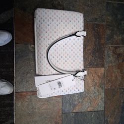 NWT Calvin Klein White Rainbow CK Logo Print Crossbody Purse - MSRP $178