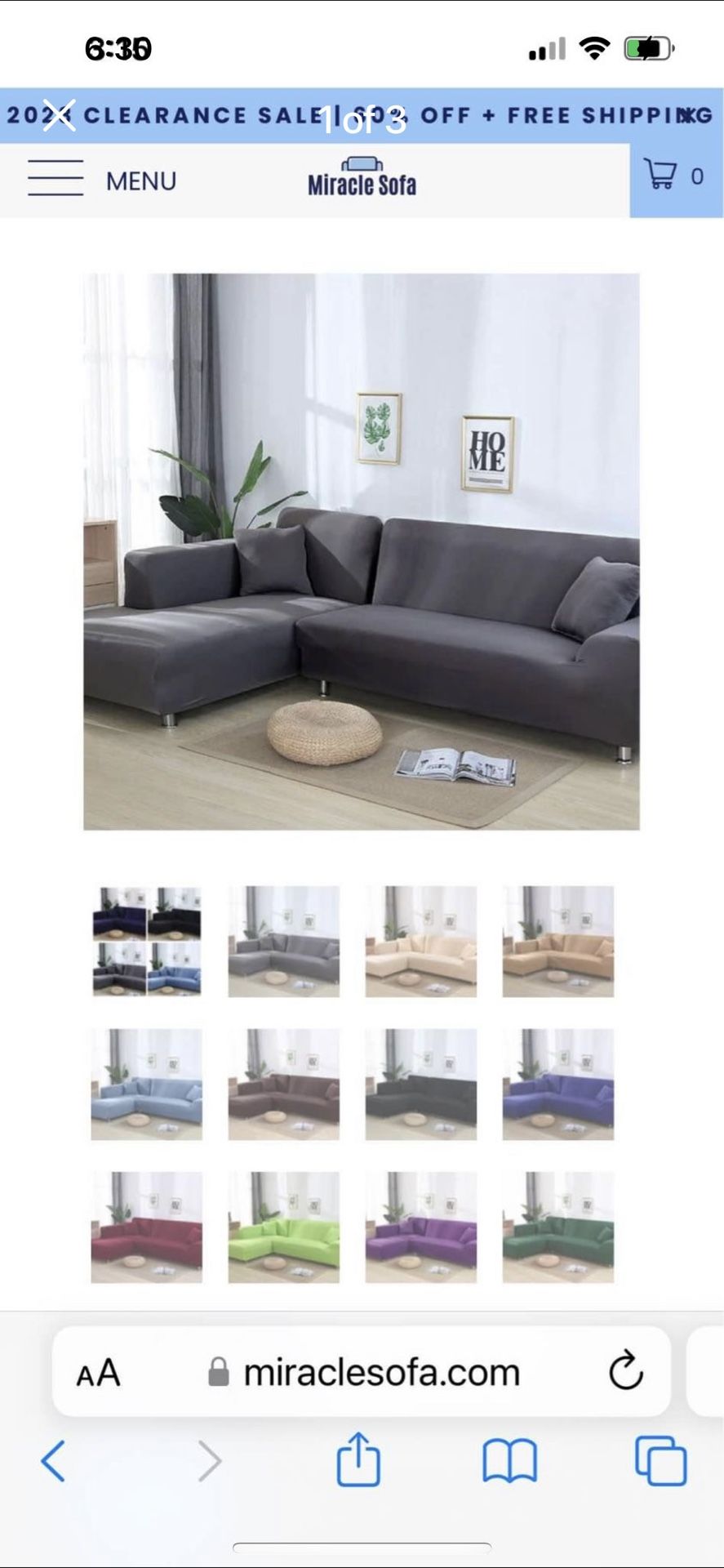 Miracle Sofa couch and chaise covers