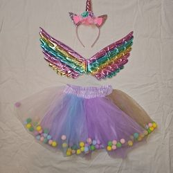 3 Piece Unicorn Costume Outfit 