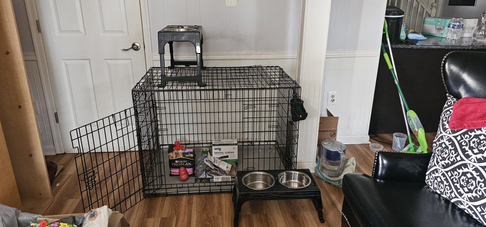 Dog Crate and Accessories 