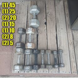 161 LBS of Dumbbells/Mancuernas